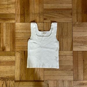 *ON HOLD - DO NOT PURCHASE* Brandy Melville (John Galt) White Ribbed Tank